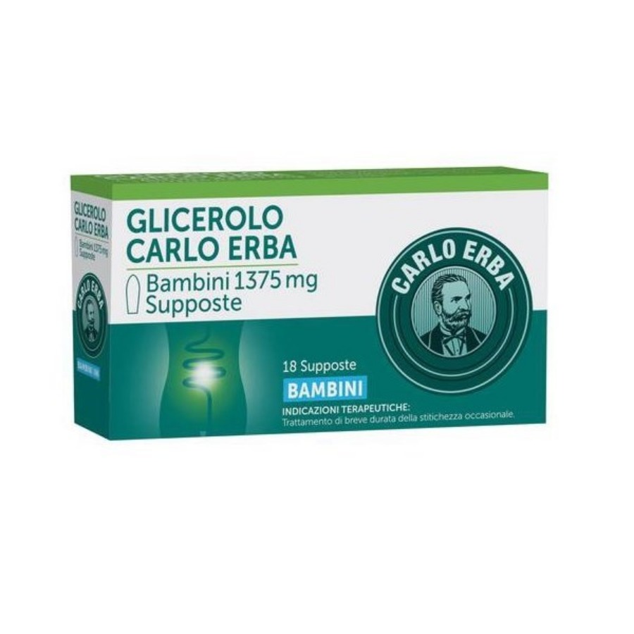 Glicerolo Carlo Erba Bambini 18 Supposte 1375MG