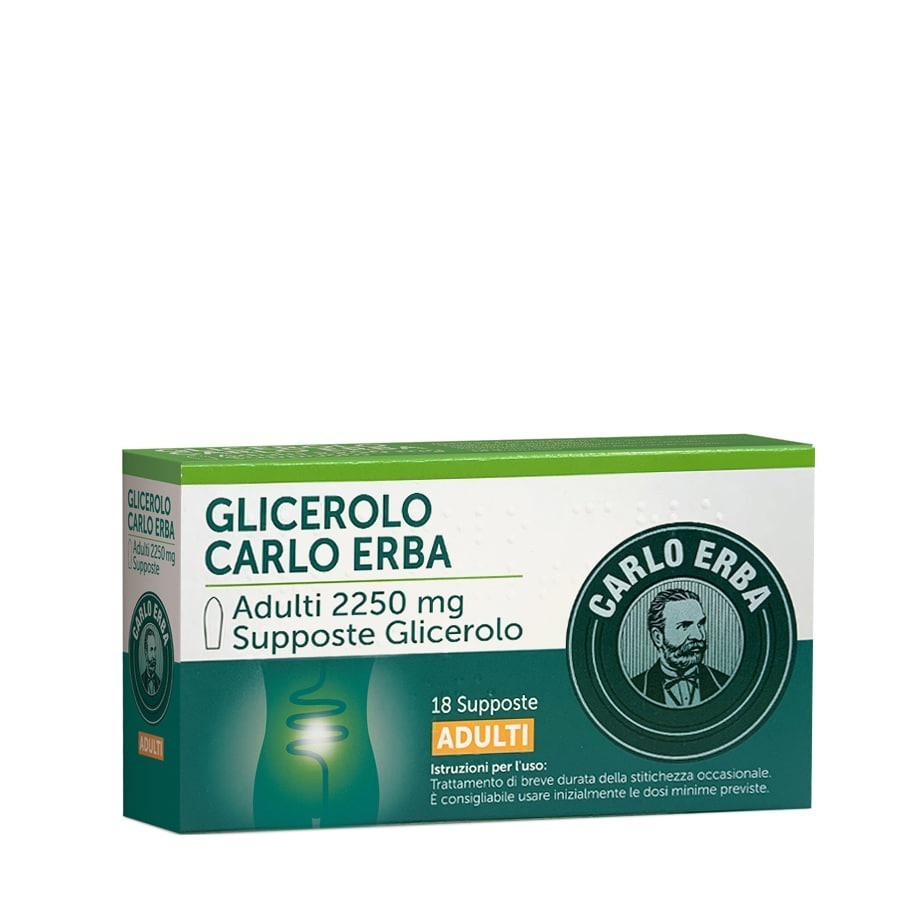 Glicerolo Carlo Erba Adulti 2250mg 18 Supposte