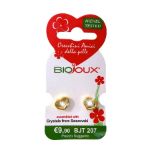 Biojoux Orecchini BJT 207 Crystals from Svarowski Heart Golden Solitaire