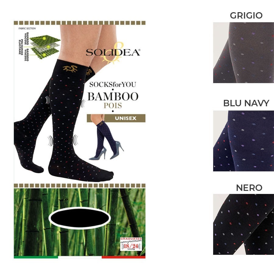 Solidea Socks For You Bamboo Pois Nero Taglia M