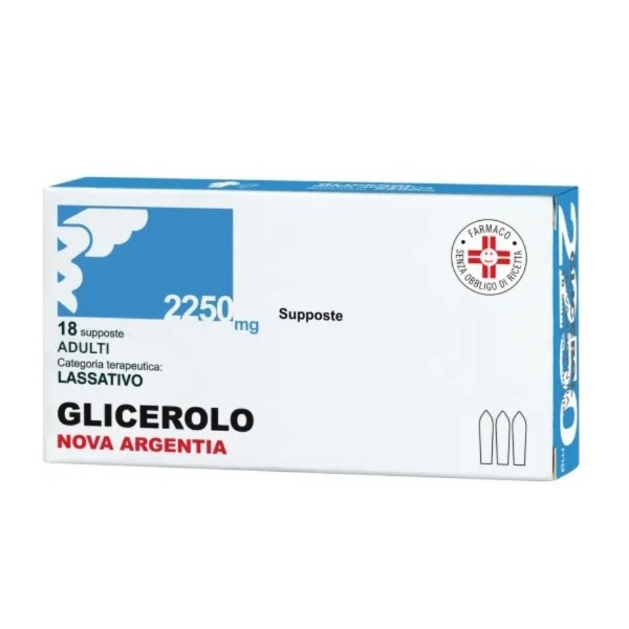Nova Argentia Glicerolo Adulti 18 Supposte 2.250mg