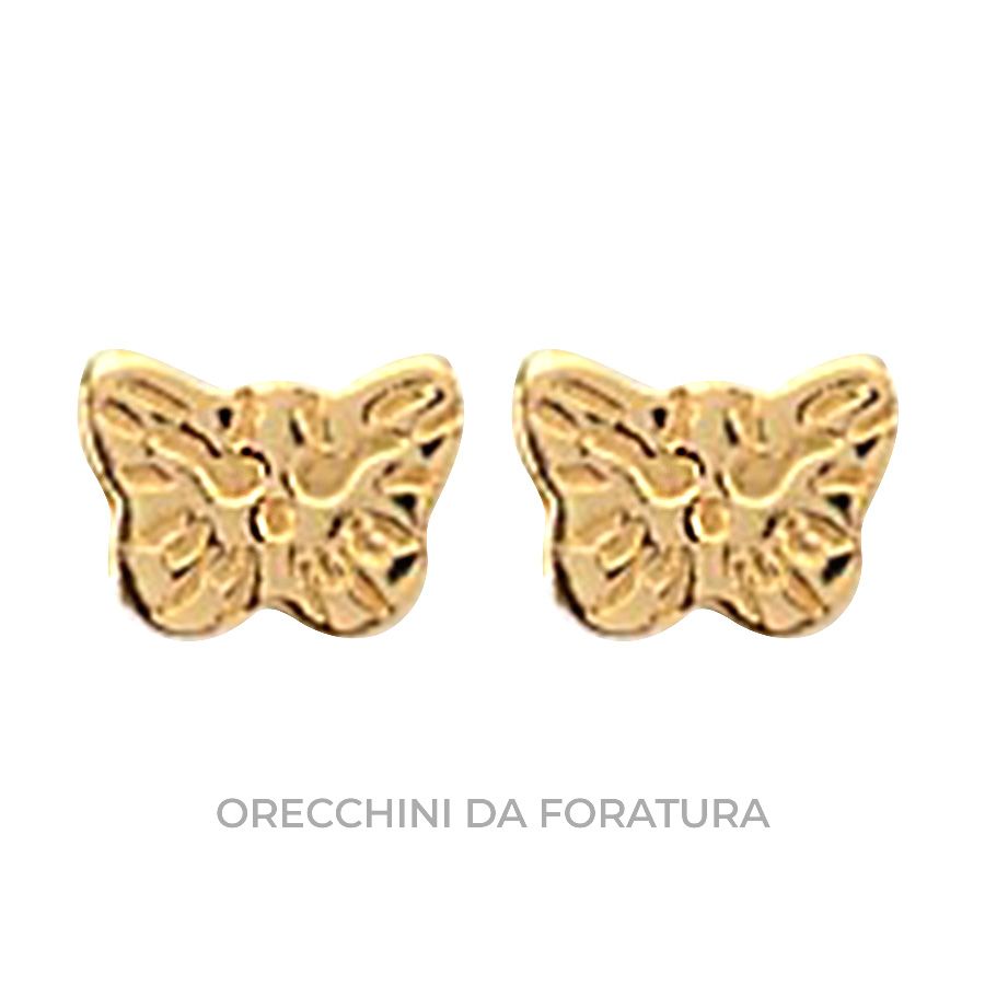 Inverness Orecchini 60 Farfalla Placcato Oro 5mm