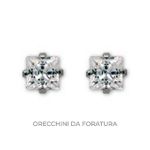 Inverness Orecchini 112 Tiffany Medio Zircone Quadrato 3MM