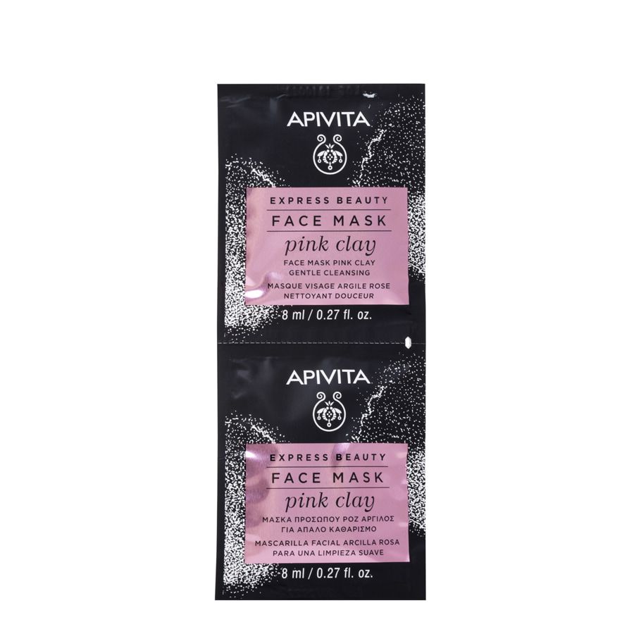 Apivita Maschera Viso Argilla rosa 2 pezzi da 8ML