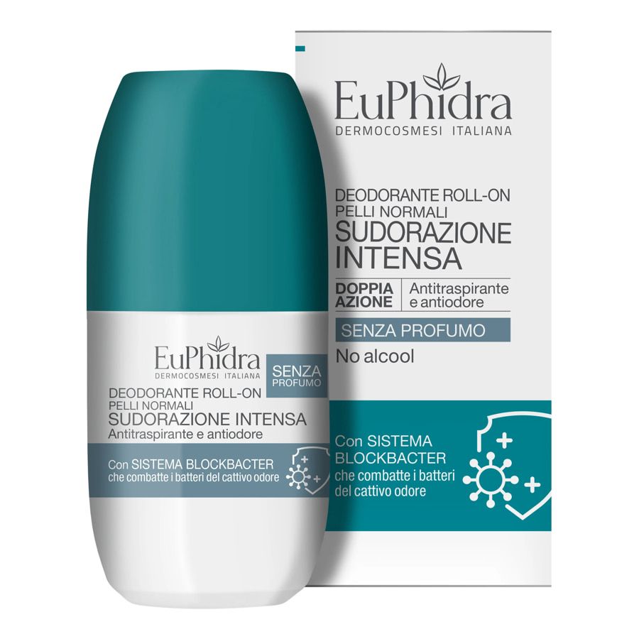 Euphidra deodorante roll-on sudorazione intensa senza profumo 50ml