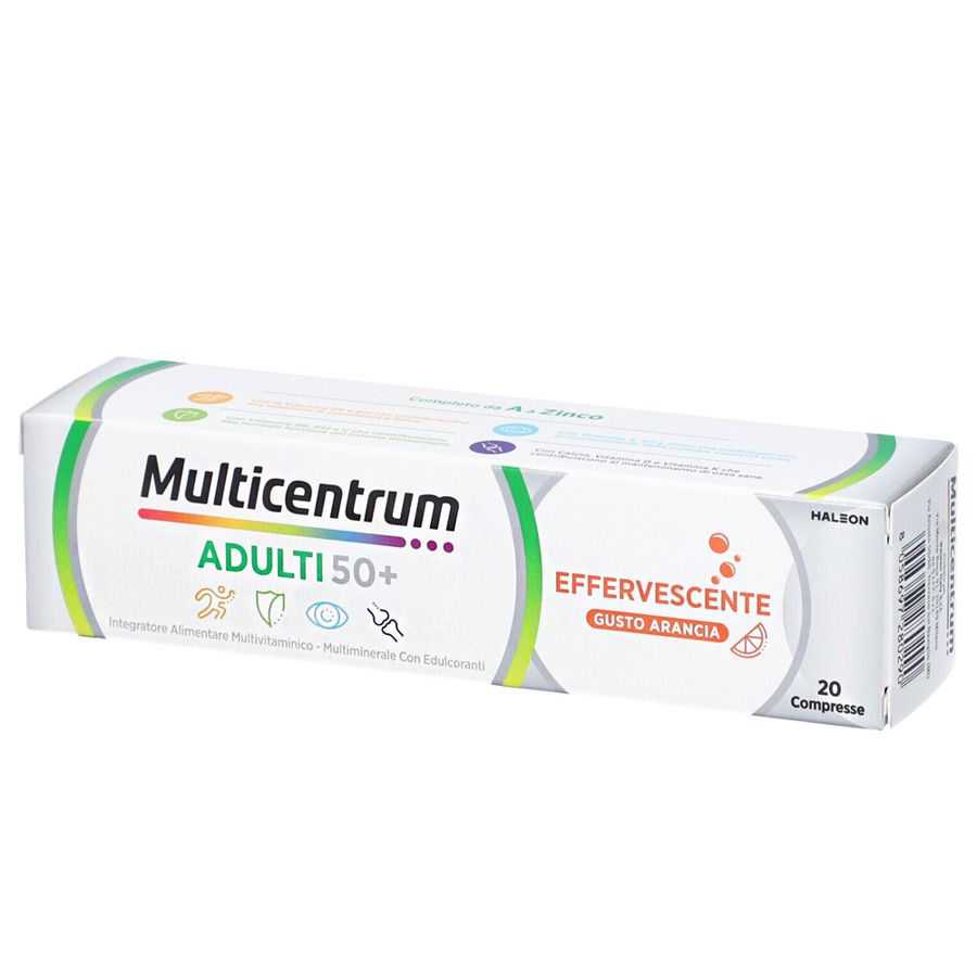 Multicentrum 50+ 20 Compresse Effervescenti Gusto Arancia