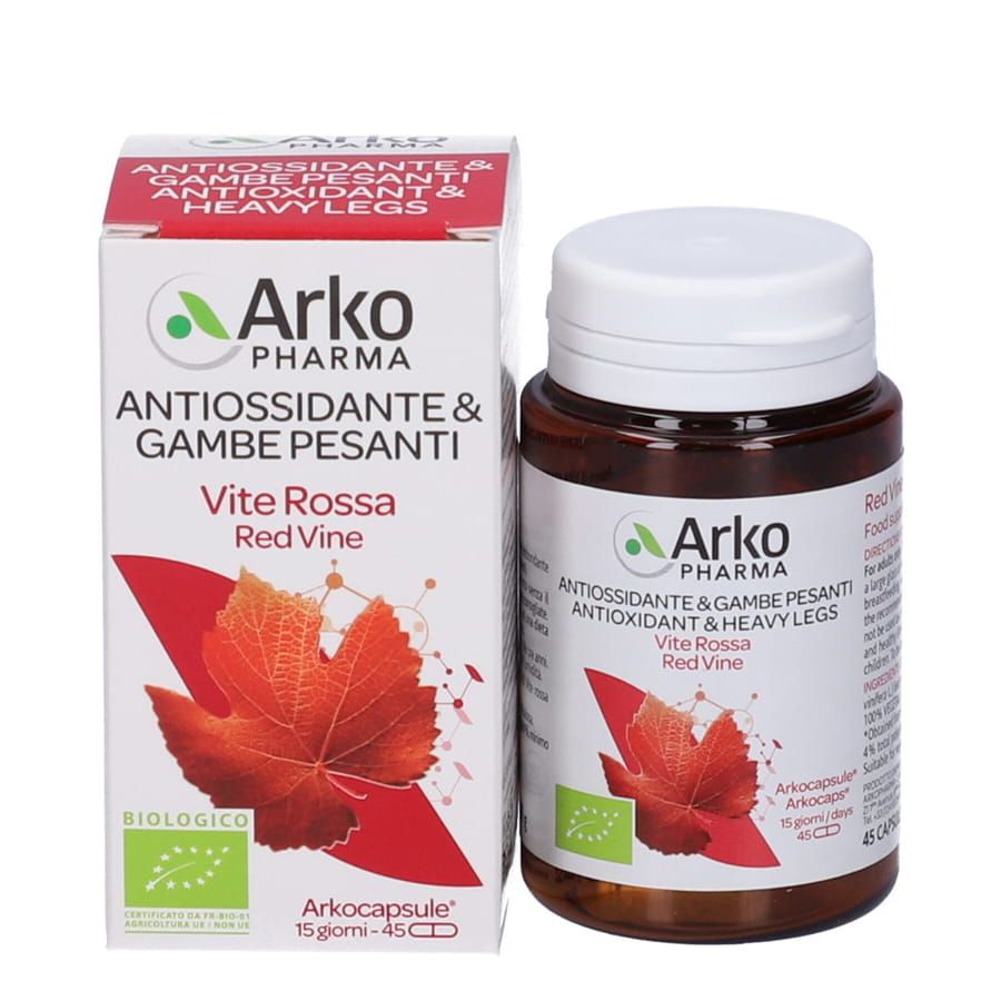 Arkopharma antiossidante & gambe pesanti Vite Rossa 45 capsule