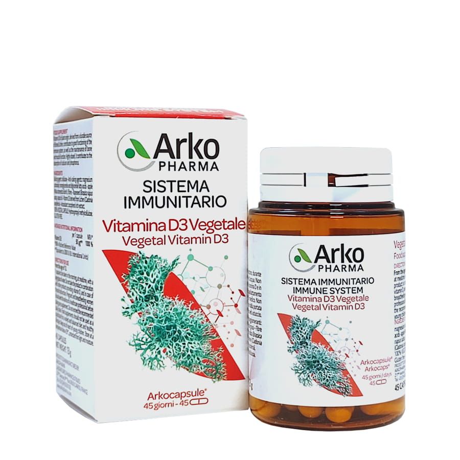 Arkopharma sistema immunitario Vitamina D3 vegetale 45 capsule