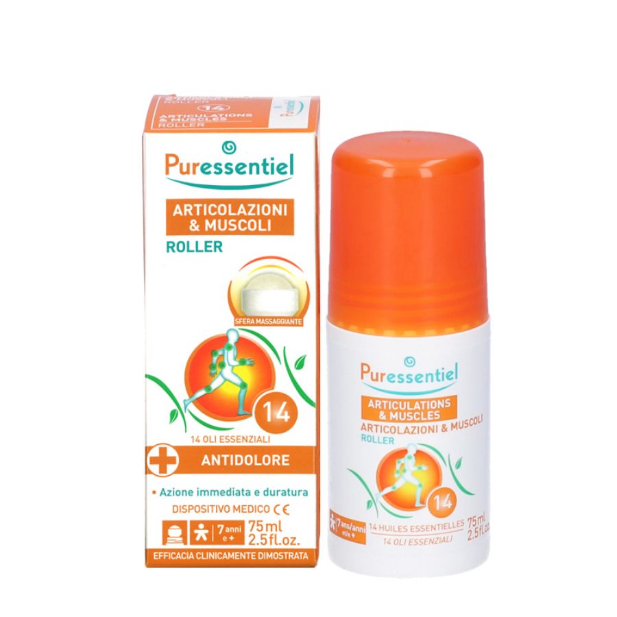 Puressentiel Articolazioni e Muscoli Roller 14 oli essenziali 75ml