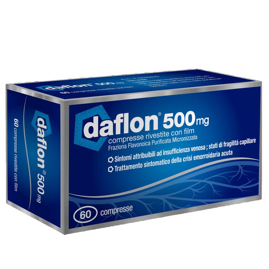 Daflon 500mg Flavonoidi Vasoprotettore 60 Compresse