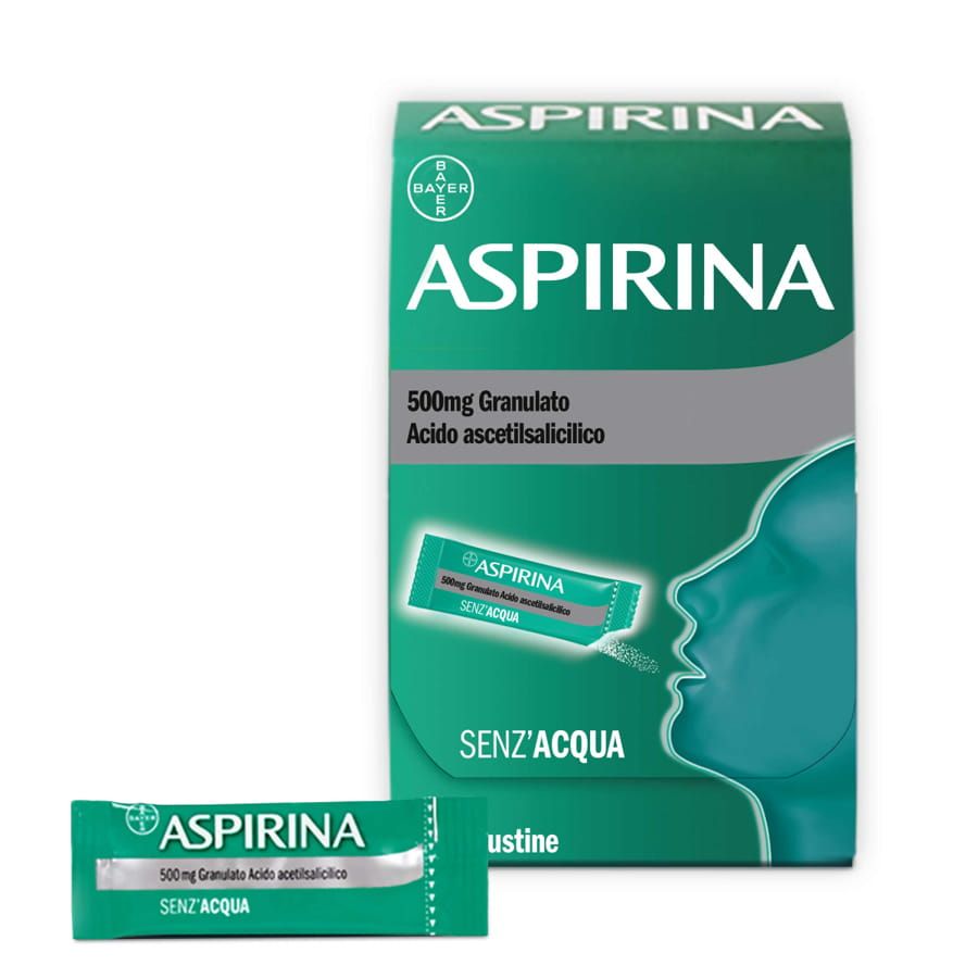 Aspirina 500mg granulato Acido Acetilsalicilico 10 bustine