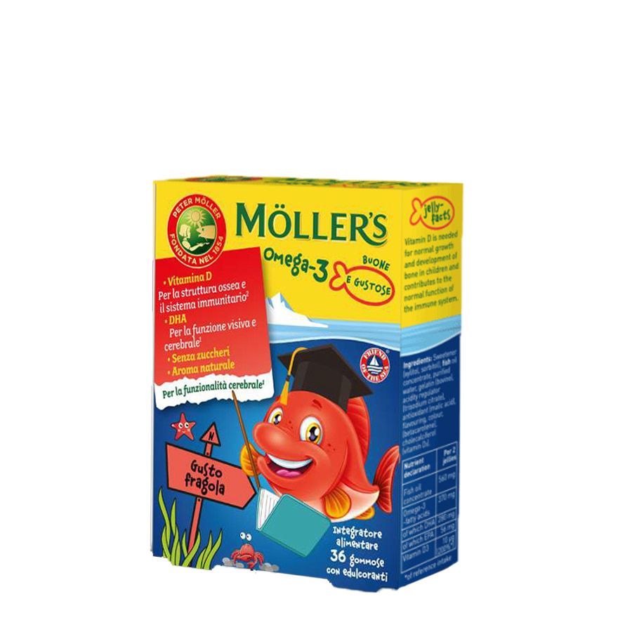 Moller's Omega 3 36 gommose gusto fragola 
