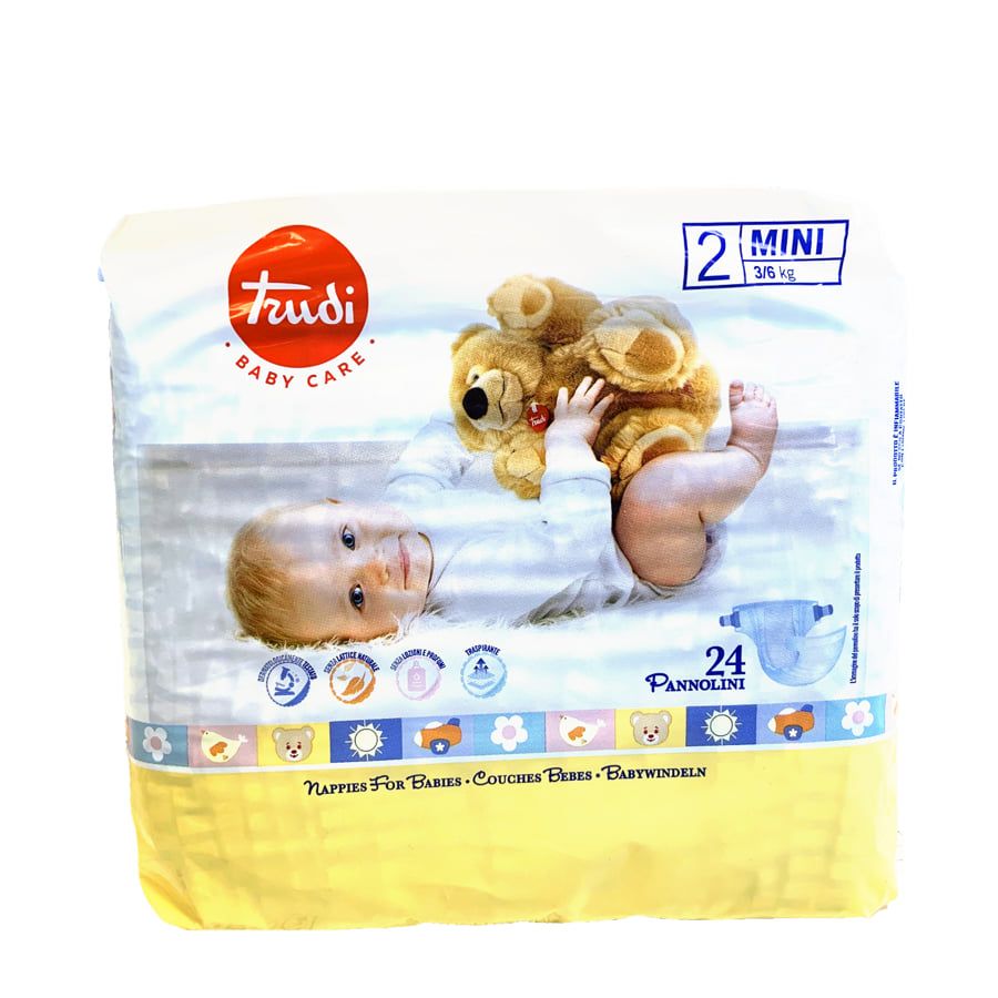 Trudi Baby Care Pannolini 2 mini 3/6 kg 24 pezzi