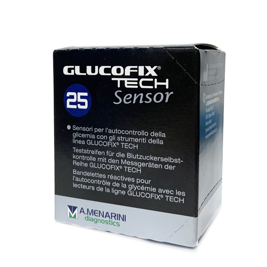 Menarini Glucofix Tech 25 Sensori per l'autocontrollo della glicemia 