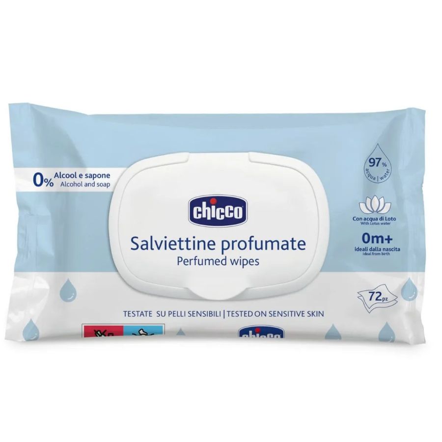 Chicco Salviette Profumate Detergenti 72 Pezzi