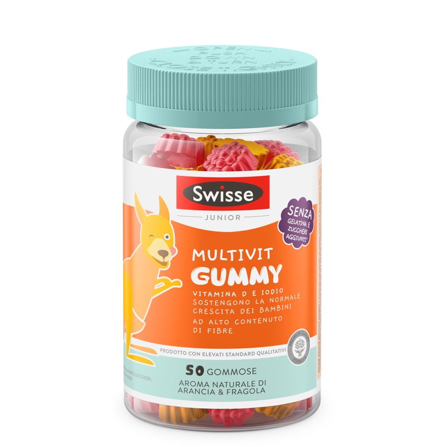 Swisse Multivit Gummy 50 gommose aroma naturale di arancia & fragola