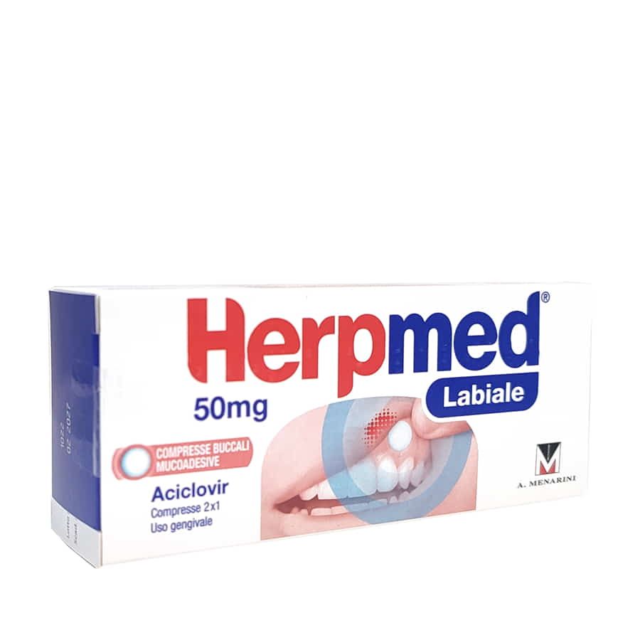 Herpmed labiale 50mg compresse buccali mucoadesive