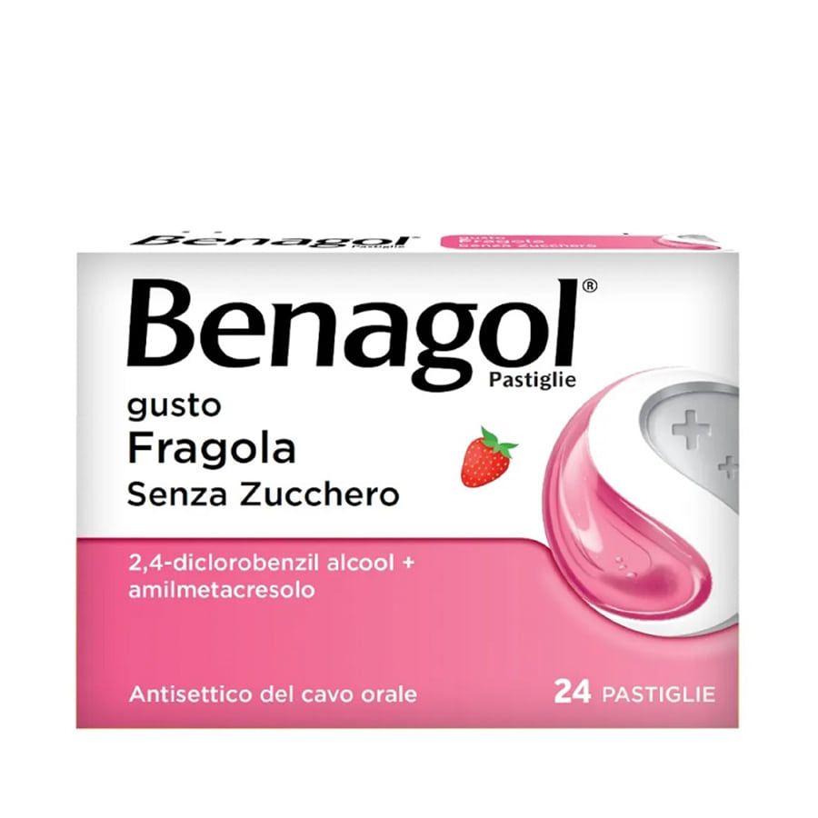 Benagol 24 pastiglie gusto fragola senza zucchero