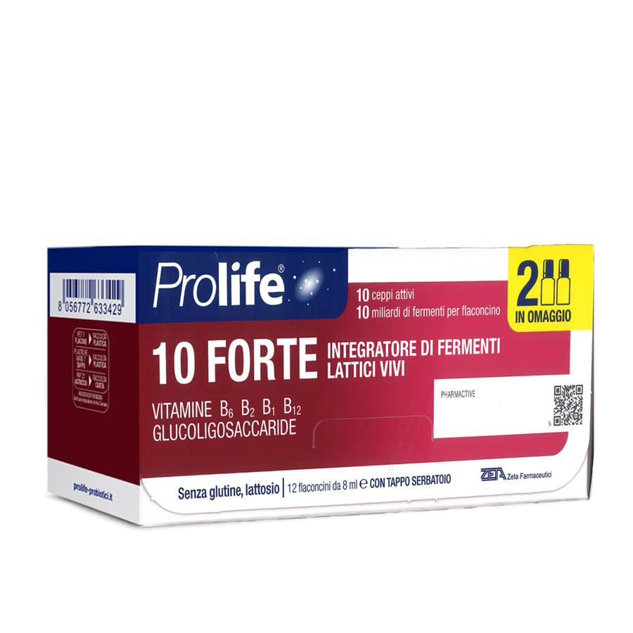 Prolife 10 Forte Integratore Fermenti Lattici Vivi 10 Flaconi + 2 omaggio 8ML