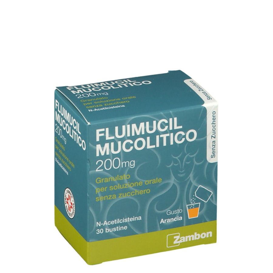 Fluimucil Mucolitico 200mg 30 bustine gusto arancia