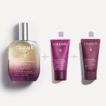 Caudalie Cofanetto Olio Trattante Nutriente al fico 50 ml + gel doccia + trattamento corpo ialuronico