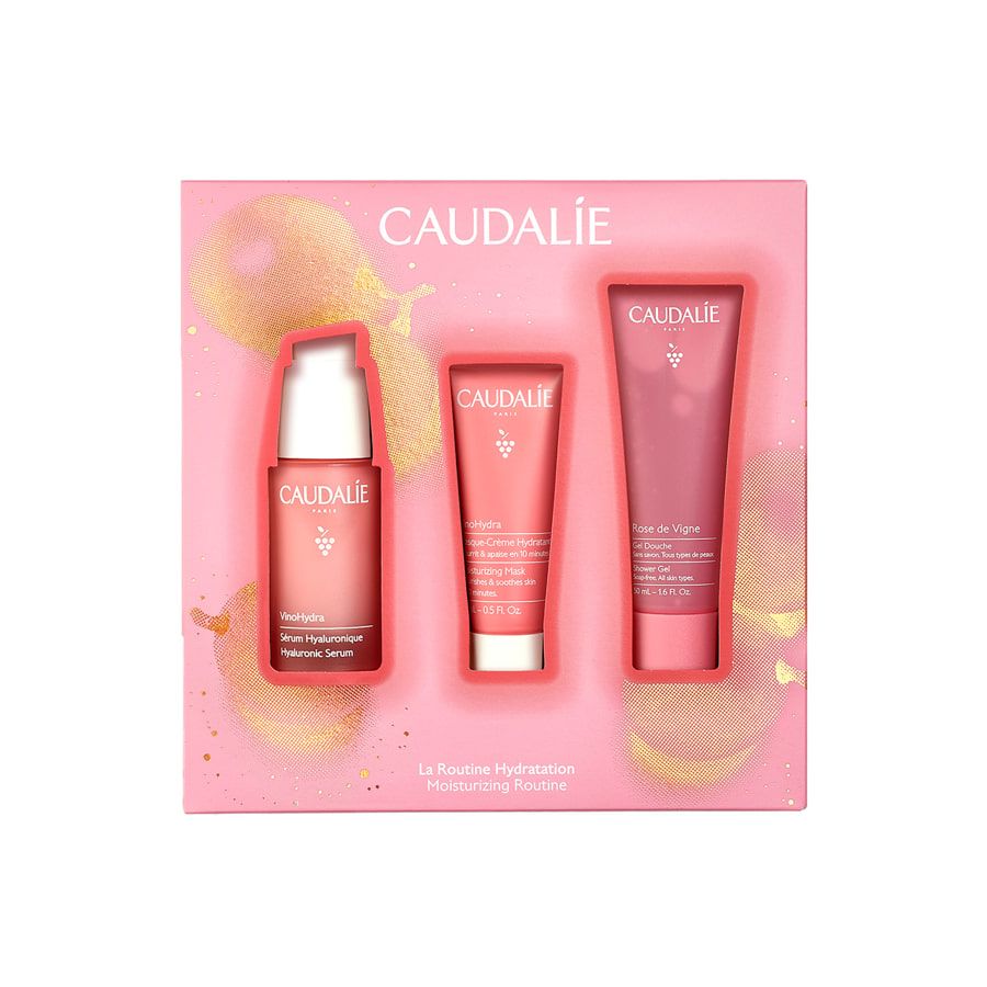 Caudalie Cofanetto VinoHydra La Routine Hydratation siero ialuronico 30ml + maschera crema idratante + gel doccia 