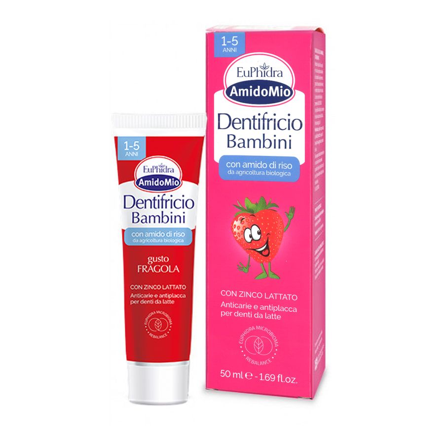 Euphidra Amidomio Dentifricio Bambini gusto fragola 1-5 anni 50 ml