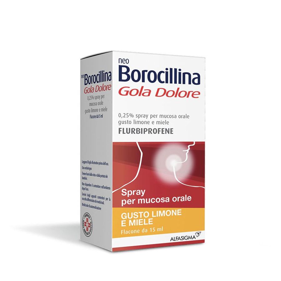 Neoborocillina Gola Dolore Spray Gusto Limone e Miele 15ml