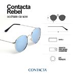 Contacta Occhiali da sole Rebel lente argento/azzurra